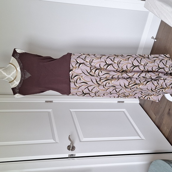 NWOT [S]Linen Tahari wide leg pants /brown top (Bundle) - Picture 1 of 5